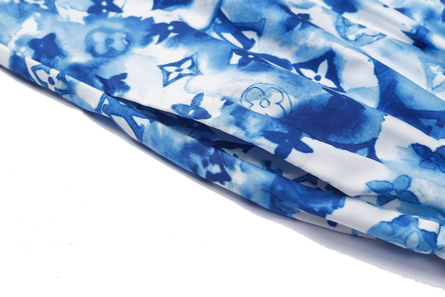 Louis Vuitton Watercolor Designer Swim Trunks-Blue