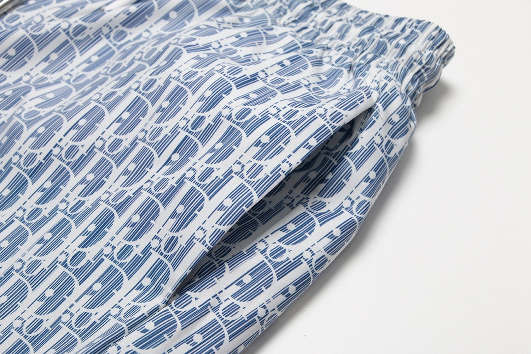 Dior Premium Full-Print Beach Swim Trunks