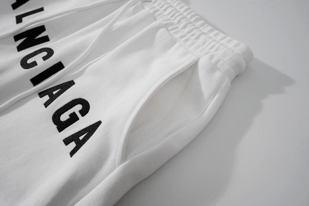 Balenciaga Signature Terry Shorts with Embroidered Detailing