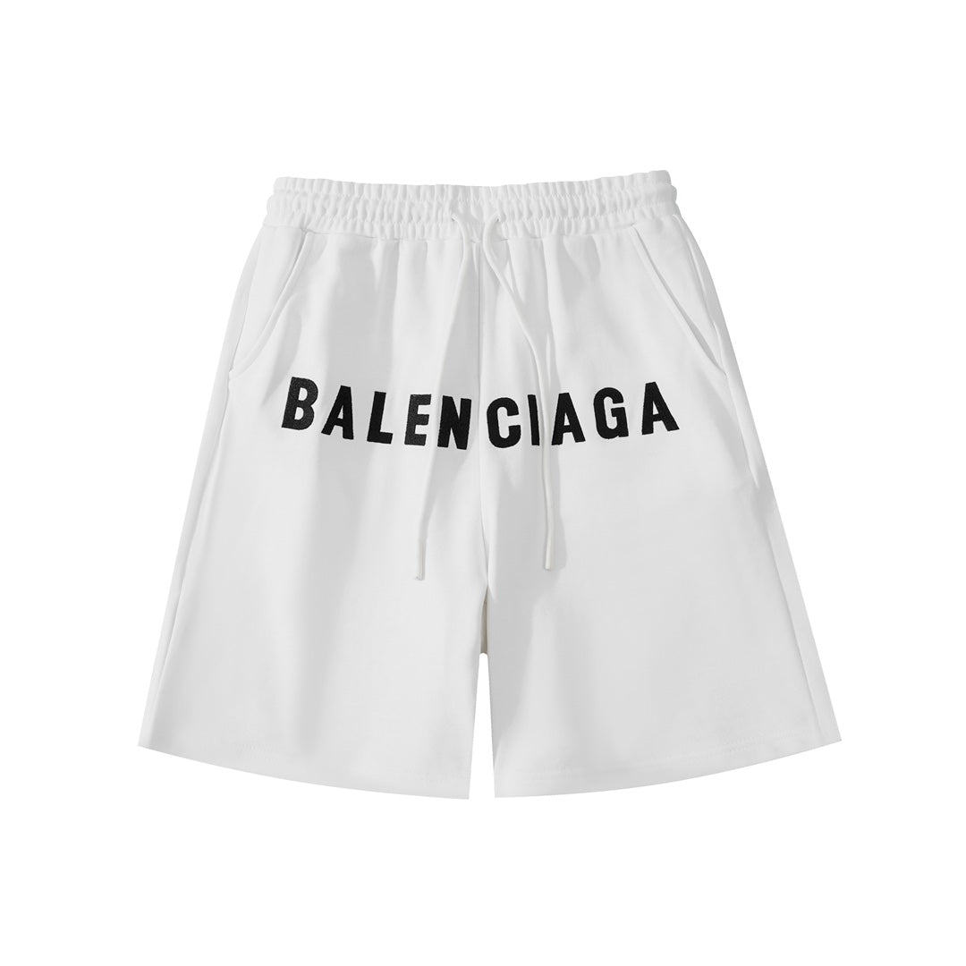 Balenciaga Signature Terry Shorts with Embroidered Detailing