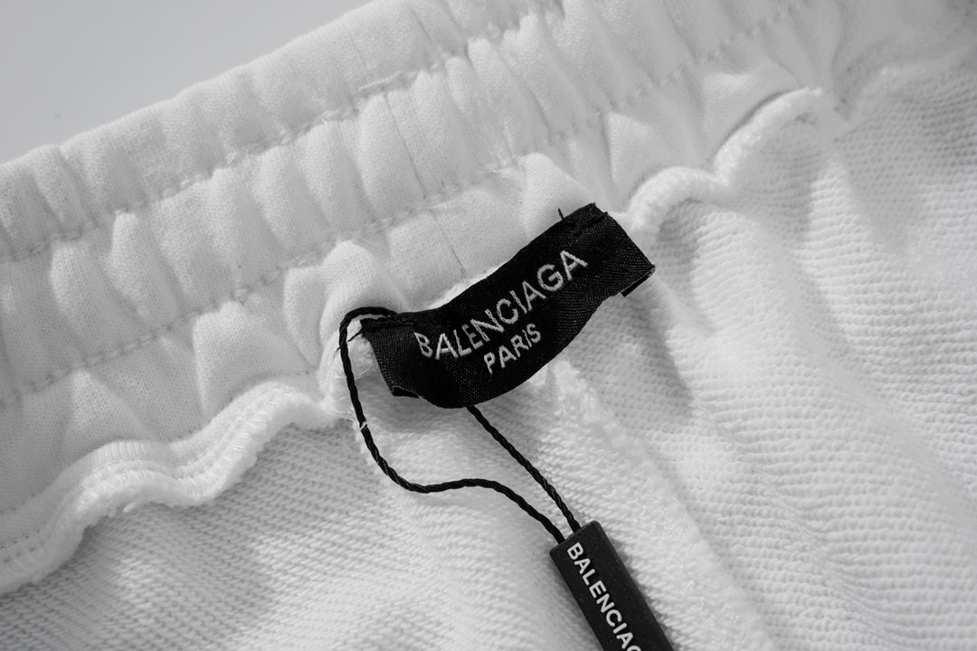 Balenciaga Signature Terry Shorts with Embroidered Detailing