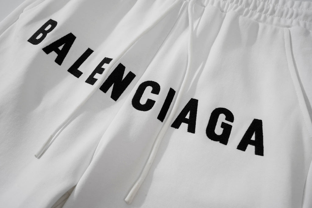 Balenciaga Signature Terry Shorts with Embroidered Detailing