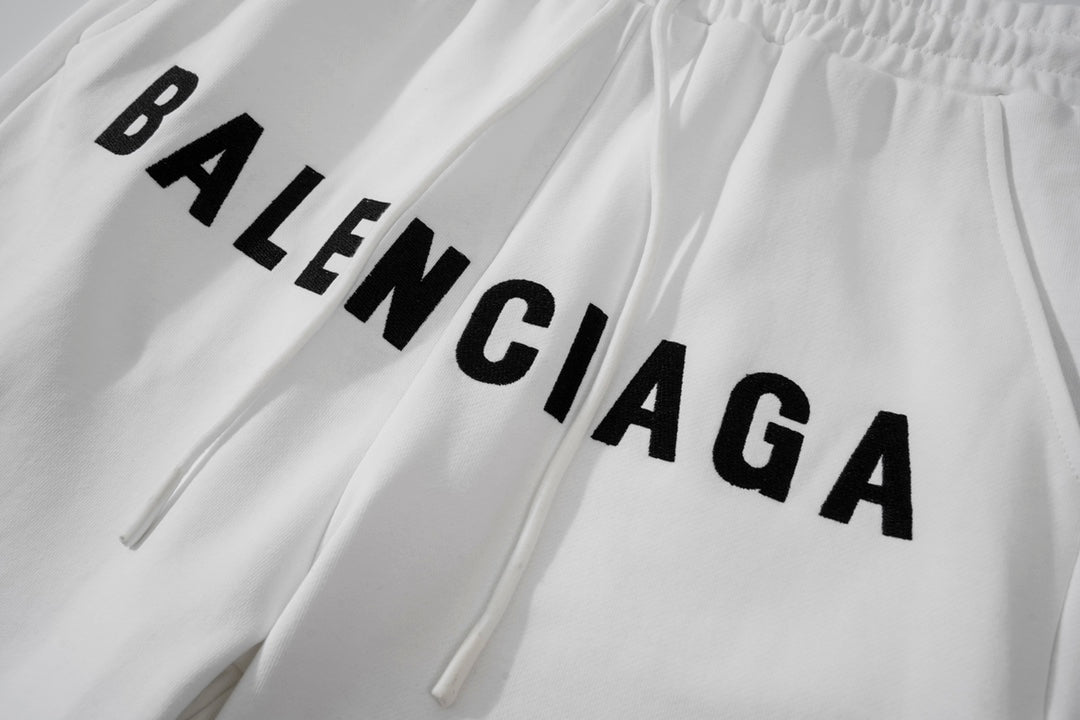 Balenciaga Signature Terry Shorts with Embroidered Detailing