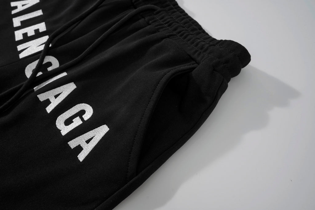 Balenciaga Signature Terry Shorts with Embroidered Detailing