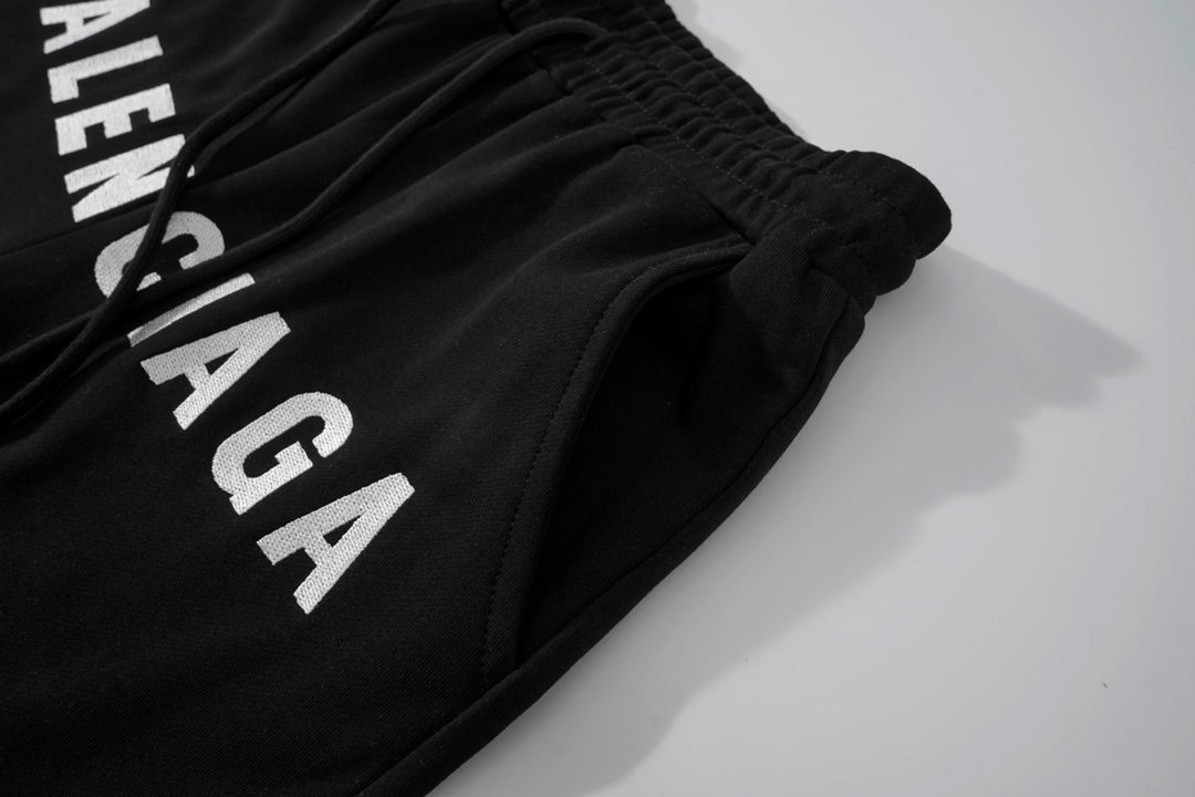 Balenciaga Signature Terry Shorts with Embroidered Detailing