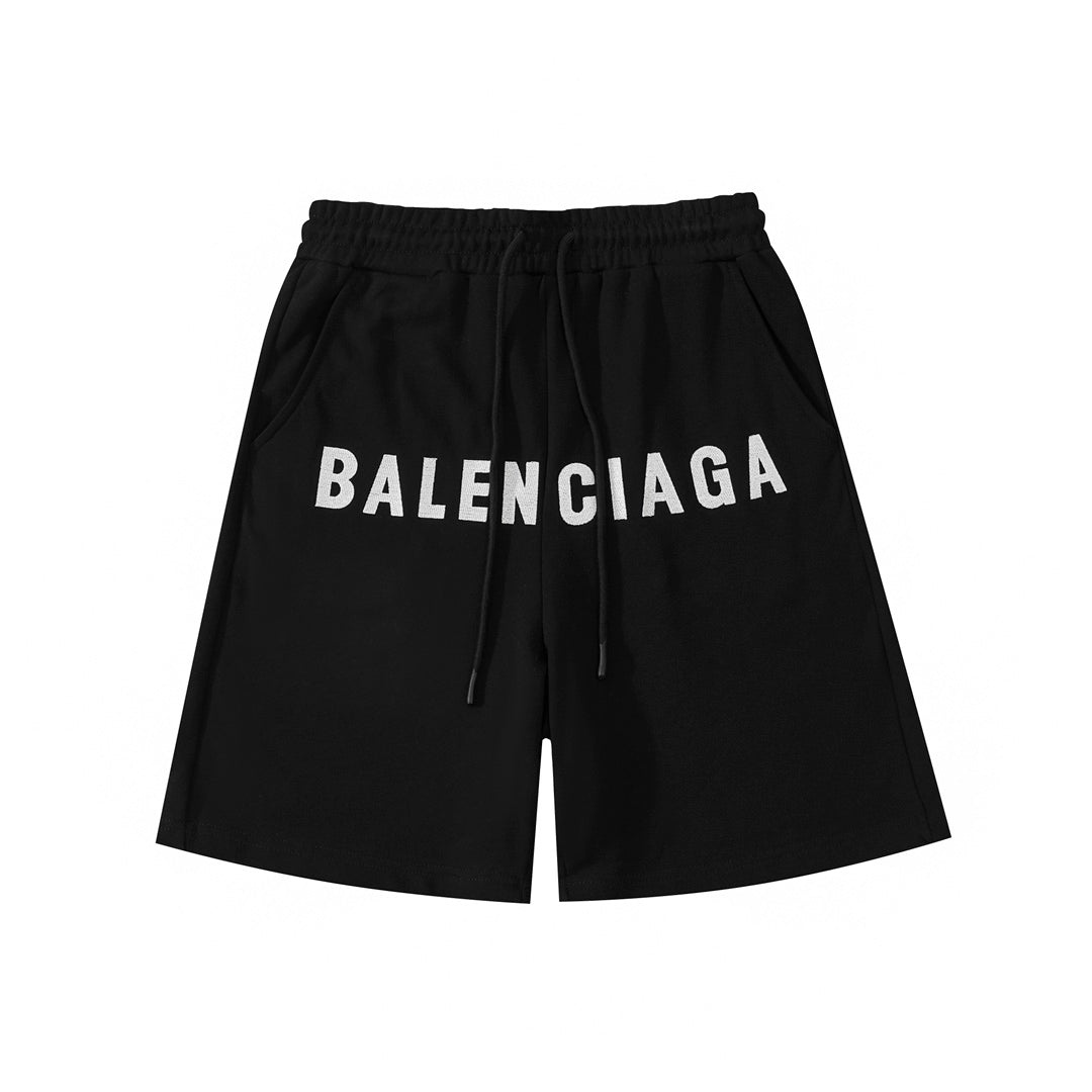 Balenciaga Signature Terry Shorts with Embroidered Detailing