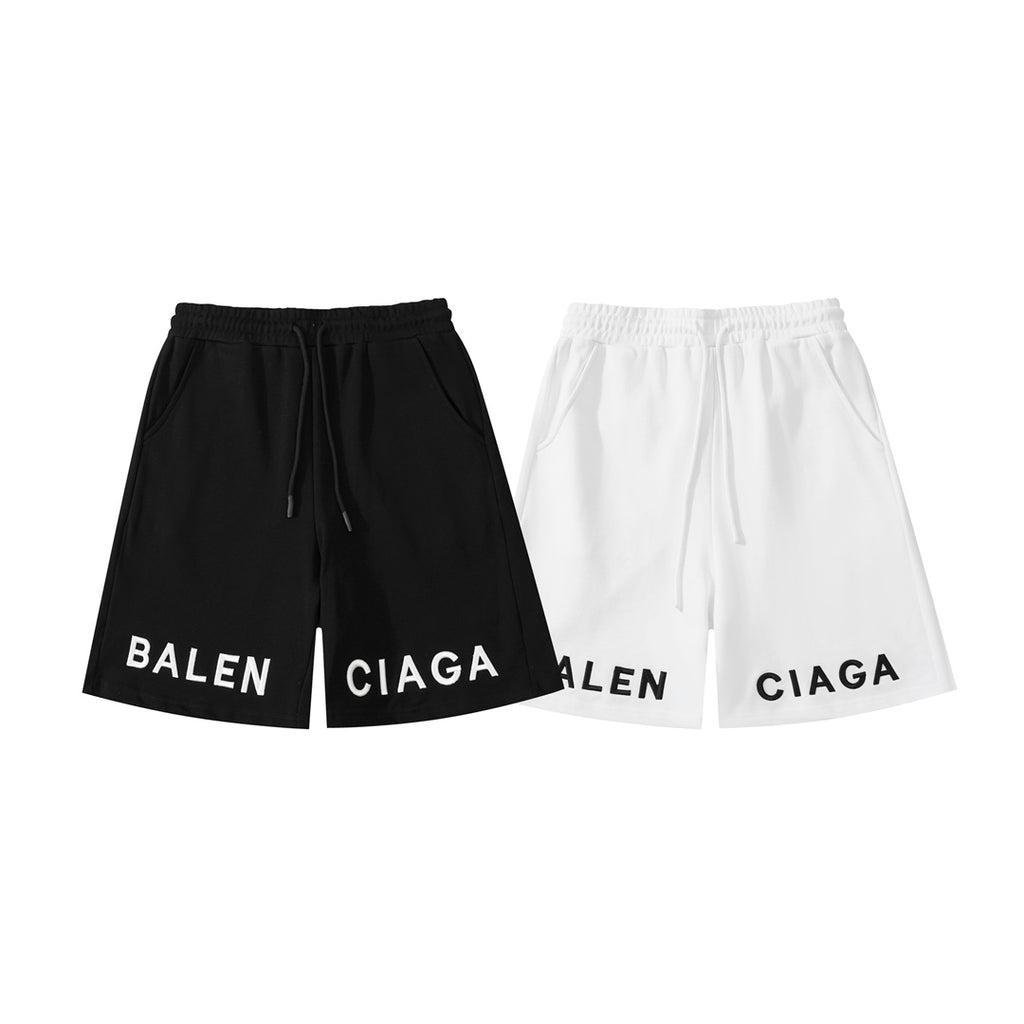 Balenciaga Elevated Terry Cloth Shorts With Embroidered Detail