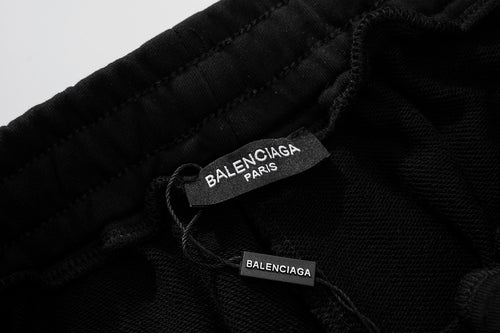 Balenciaga Elevated Terry Cloth Shorts With Embroidered Detail