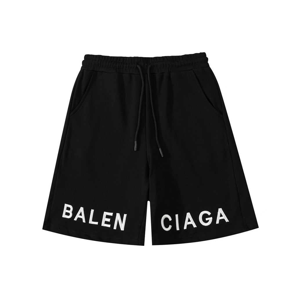 Balenciaga Elevated Terry Cloth Shorts With Embroidered Detail