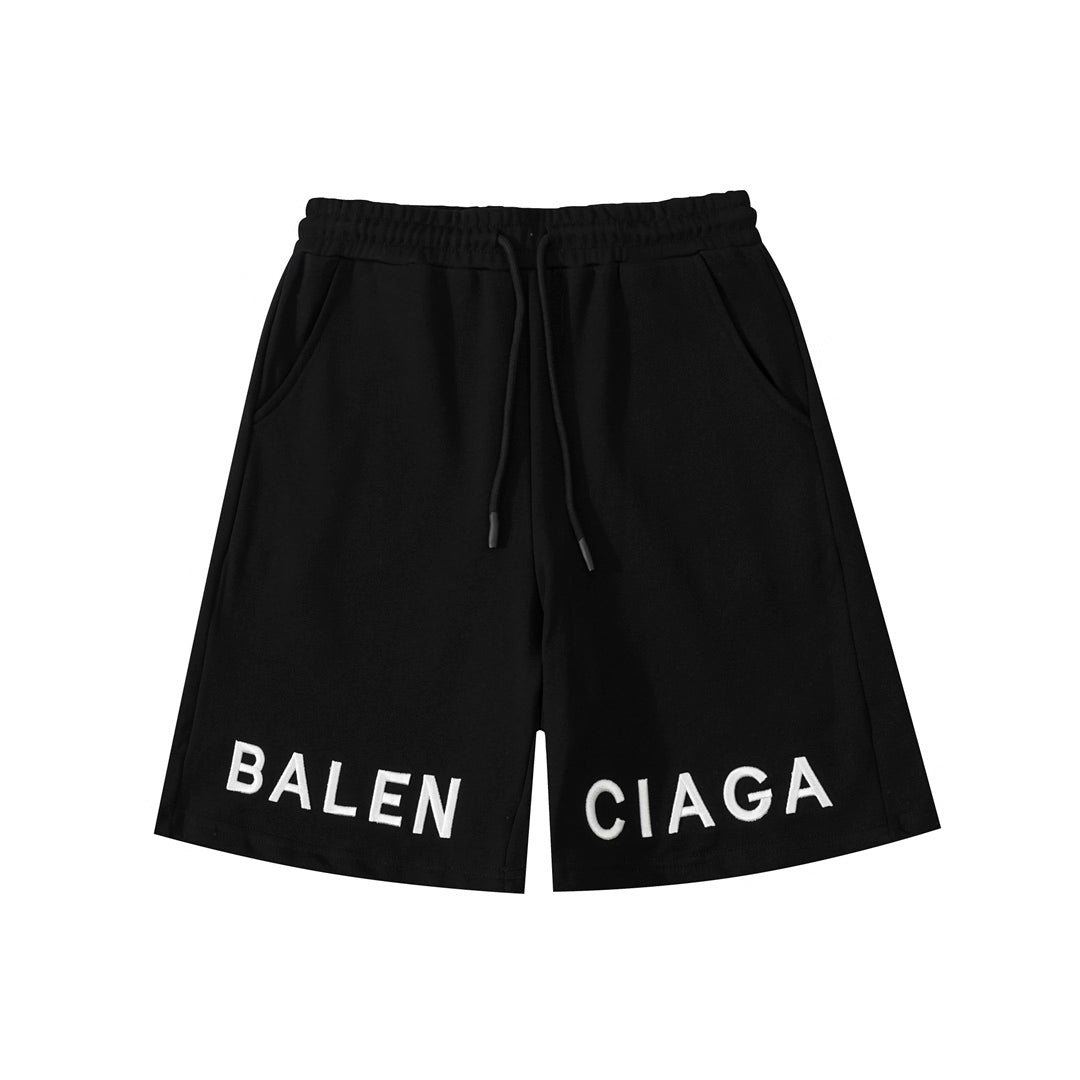 Balenciaga Elevated Terry Cloth Shorts With Embroidered Detail