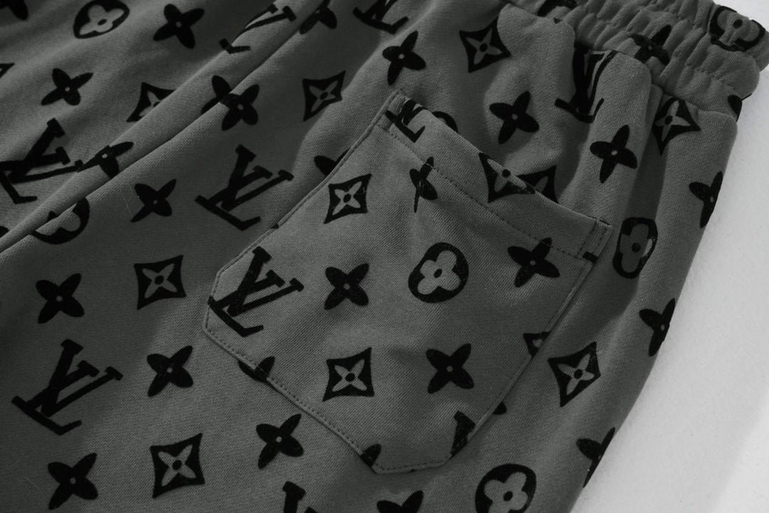 Louis Vuitton Monogram Flocked Luxury Shorts