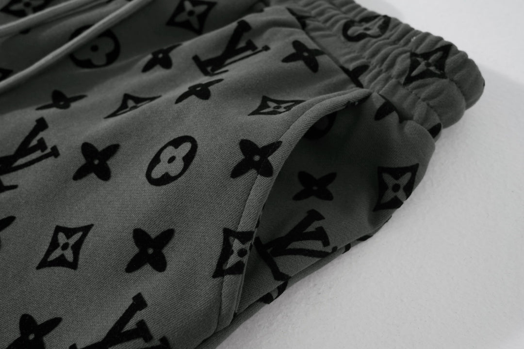 Louis Vuitton Monogram Flocked Luxury Shorts