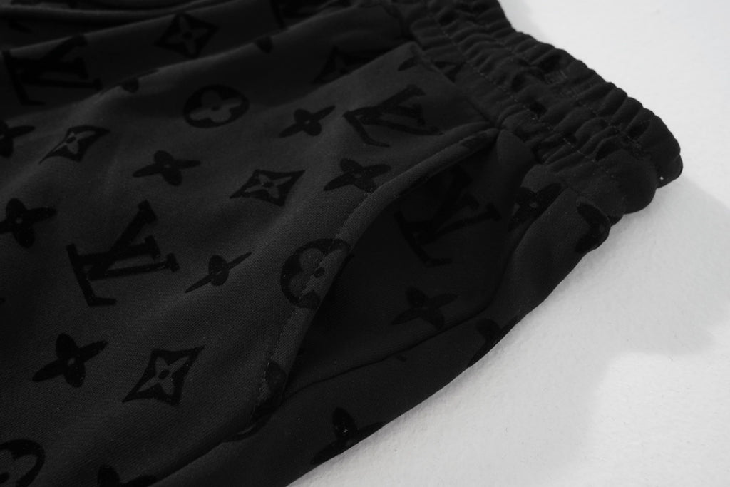 Louis Vuitton Monogram Flocked Luxury Shorts