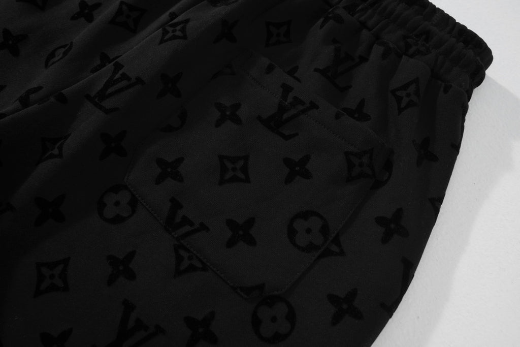 Louis Vuitton Monogram Flocked Luxury Shorts