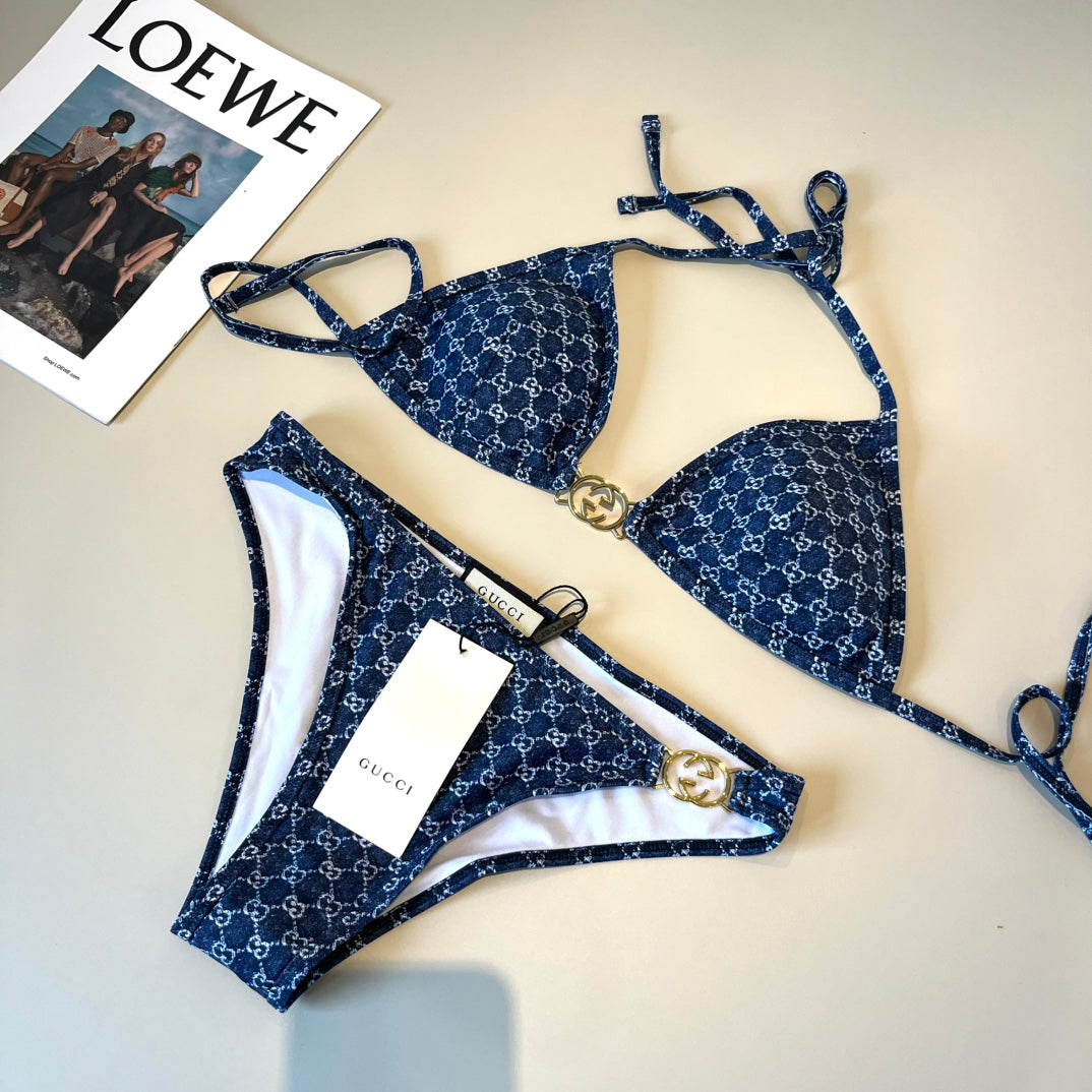 Woman's Gucci Two Piece Bathing Suit Set