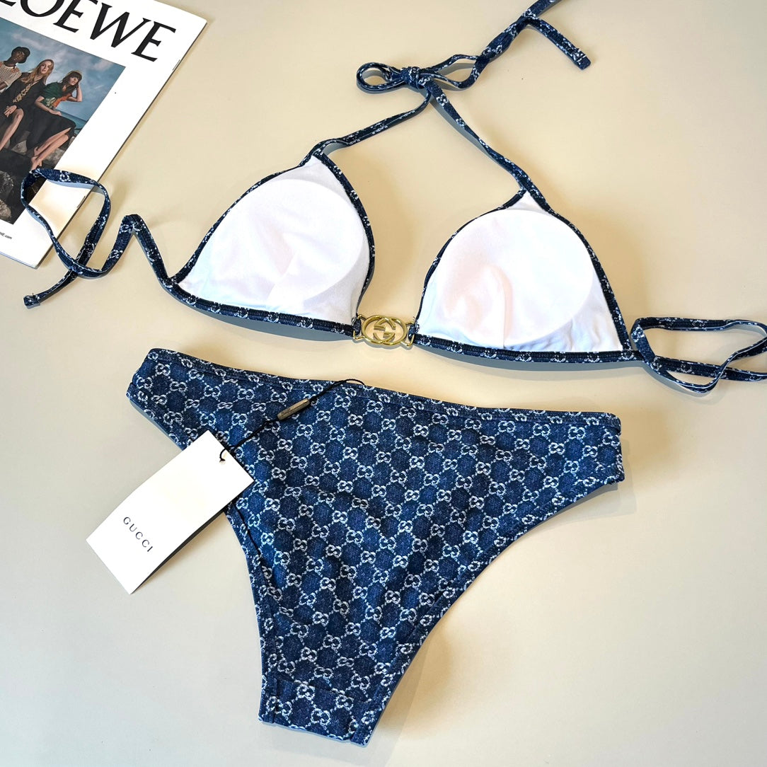 Woman's Gucci Two Piece Bathing Suit Set