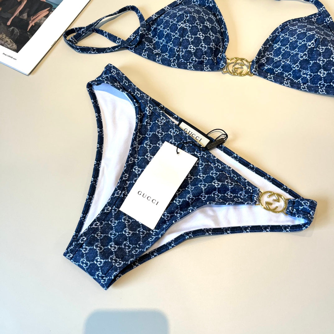 Woman's Gucci Two Piece Bathing Suit Set