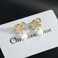 Christian Dior Bow Earrings