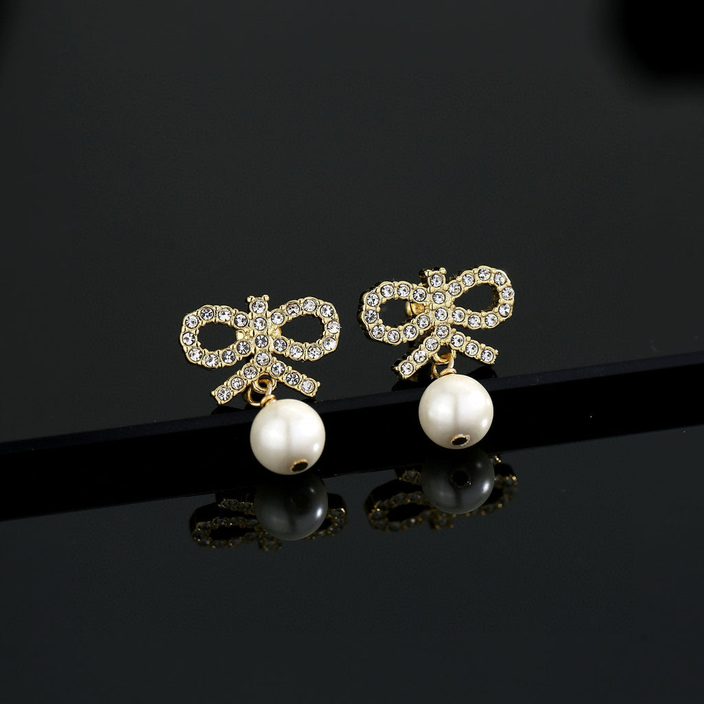 Christian Dior Bow Earrings